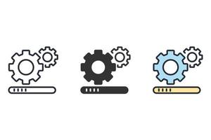 iconos de actualización de software simbolizan elementos vectoriales para web infográfico vector