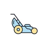 lawn mower icons  symbol vector elements for infographic web