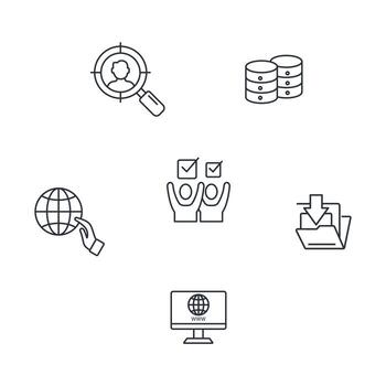 Web Design icons set . Web Design pack symbol vector elements for infographic web