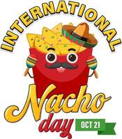 diseño de banner del día internacional de nacho vector