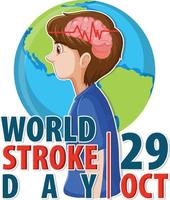 World Stroke Day Banner Design vector