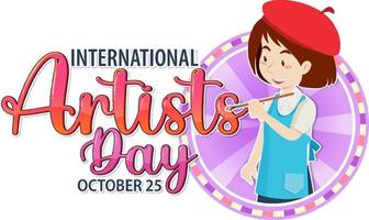 International Artists Day Banner Design vector