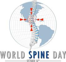 World Spine Day Banner Design vector