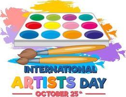 International Artists Day Poster Design vector