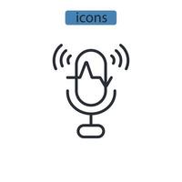 speech recognition icons  symbol vector elements for infographic web