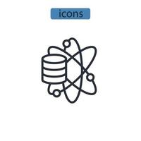 iconos de ciencia de datos símbolo elementos vectoriales para web infográfico vector