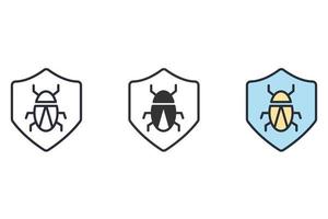 Antivirus icons  symbol vector elements for infographic web