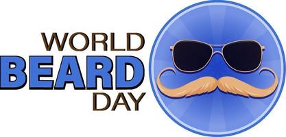 World beard day banner design vector