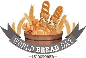 World bread day banner design vector