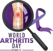 World Arthritis Day Poster Design vector