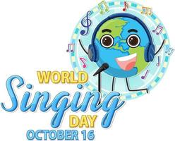 World Singing Day Banner vector