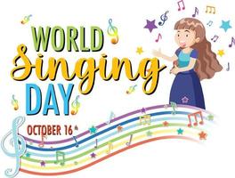 World Singing Day Poster Design vector