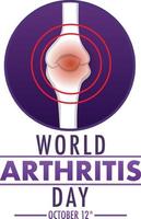 diseño del cartel del día mundial de la artritis vector