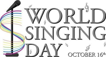 World Singing Day Poster Design vector