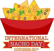 International Nacho Day Poster Design vector