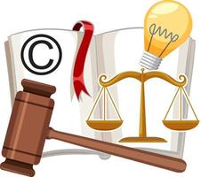 vector de concepto de símbolo de derechos de autor
