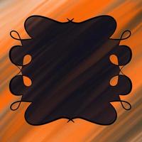 marco negro fondo naranja, espacio de copia vector