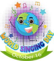 World Singing Day Banner Design vector