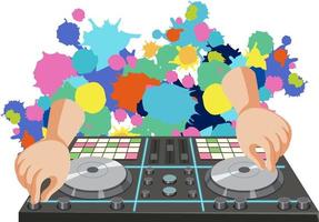 Music DJ controller icon on white background vector