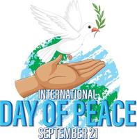 International day of peace banner design vector