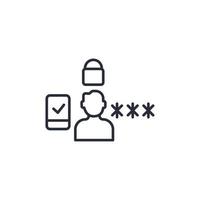 two factor authentication icons  symbol vector elements for infographic web