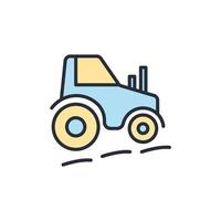 iconos de tractor símbolo elementos vectoriales para web infográfico vector