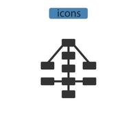 iconos de árbol de decisión símbolo elementos vectoriales para web infográfico vector