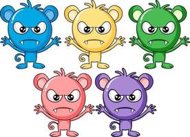 Set of different three monsters vector