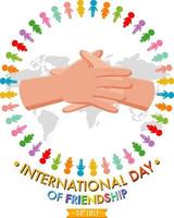 International Friendship Day banner design vector