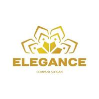 plantilla de logotipo de empresa elegante dorado