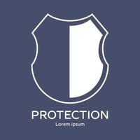 icono de escudo. logotipo de la empresa de seguridad. símbolo abstracto de protección. ilustración vectorial limpia y moderna. vector