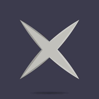 Shuriken icon. Ninja weapon. Samurai equipment. Cartoon style. Clean and modern vector illustration for design, web.