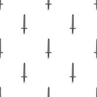 Seamless pattern with simple sword icons. Vector illustration.