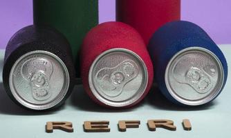 colorful aluminum soda can photo