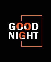 Good Night tee shirt designs vector