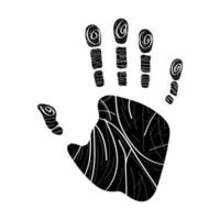 Human palm. Handprint icon. Logo, emblem. Clean and modern vector illustration for design, web.