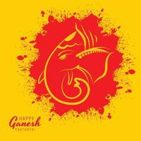 Festival of ganesh chaturthi celebration card background vector