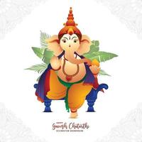 Illustration of lord ganpati background for ganesh chaturthi holiday design vector