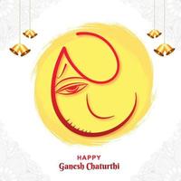 Happy ganesh chaturthi celebration greeting card background vector