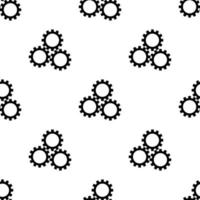 Seamless pattern with gear icon on white background. Settings symbol. Flat style. Vector illustration for design, web, wrapping paper, fabric, wallpaper