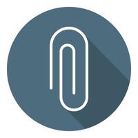Paper Clip Icon. Outline Flat Style. Vector illustration for Your Design, Web, App.