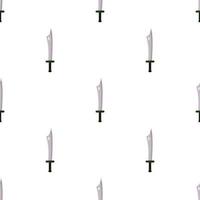 Seamless pattern with cartoon sword icons. Vector illustration for design, web, wrapping paper, fabric, wallpaper.