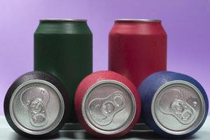 colorful aluminum soda can photo