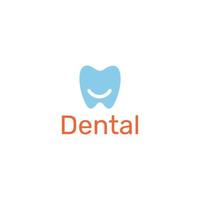 Smiling teeth minimalist logo for dentist vector