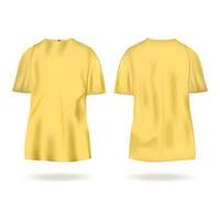 Yellow Gold T-Shirt Mock Up Front and Back vector