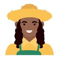 female farmer professional worker vector