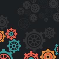 gears cogs colors vector