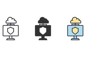 VPN icons  symbol vector elements for infographic web