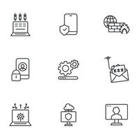 Cybersecurity icons set . Cybersecurity pack symbol vector elements for infographic web