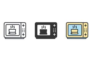 iconos de microondas símbolo elementos vectoriales para web infográfico vector